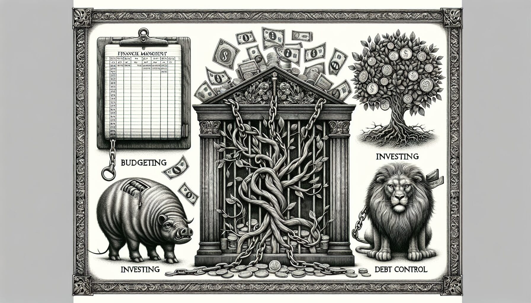 Illustration of financial management and wealth preservation